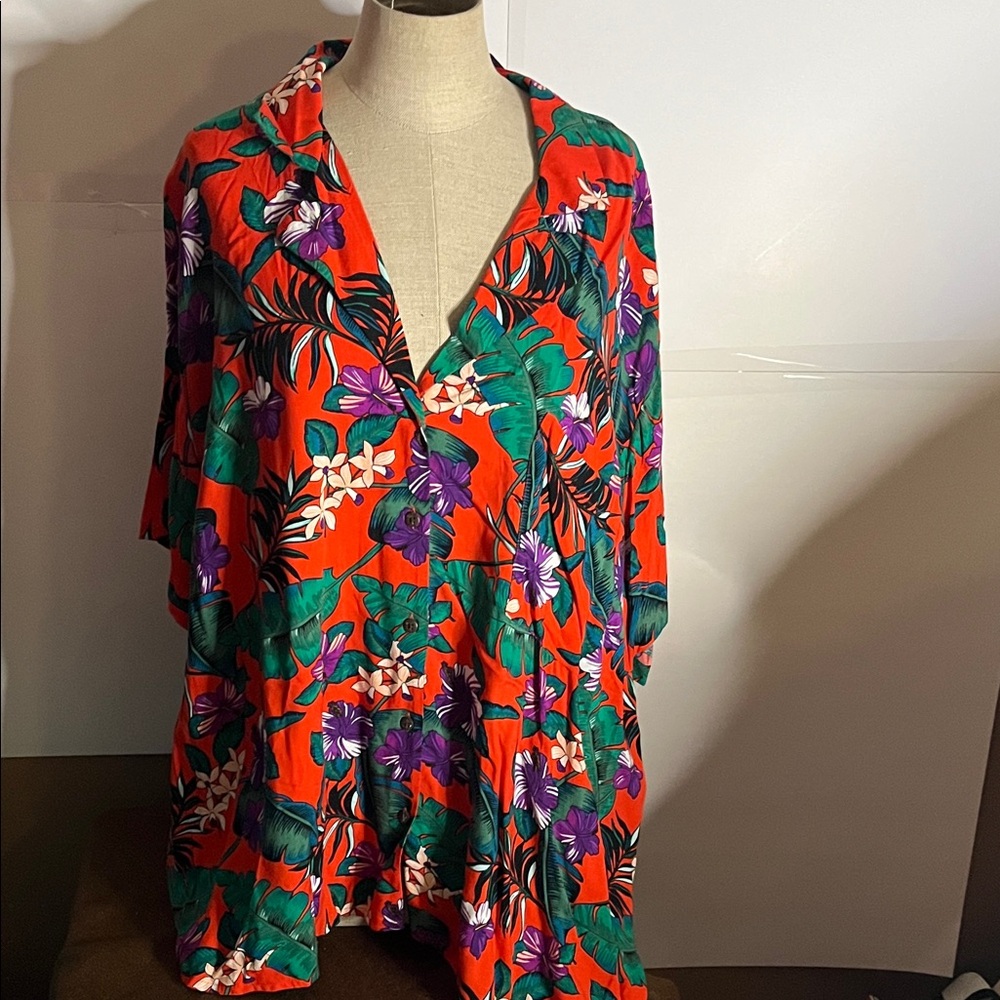 😄Vintage George Hawaiian shirt 4x 100% rayon